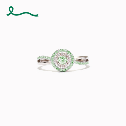 I Am Enough Evergreen Circle Liver Cancer Ring