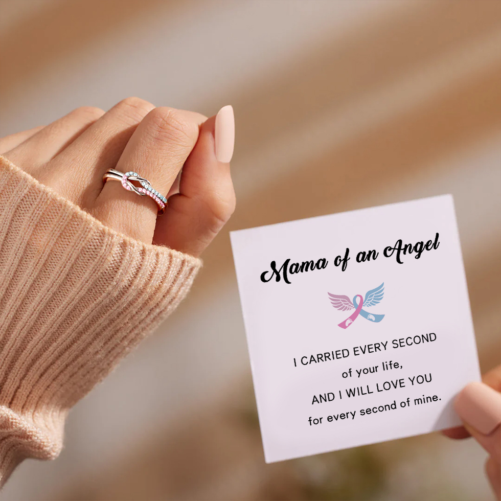 Mama Of An Angel Knot Ring