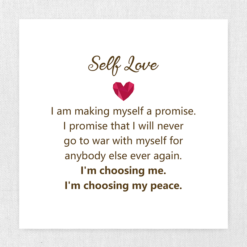 Self Love Promise Red Heart Ring