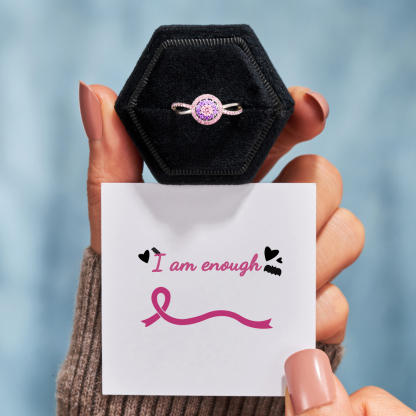 Halloween Special Edition For Breast Cancer Hope Purple Circle Ring