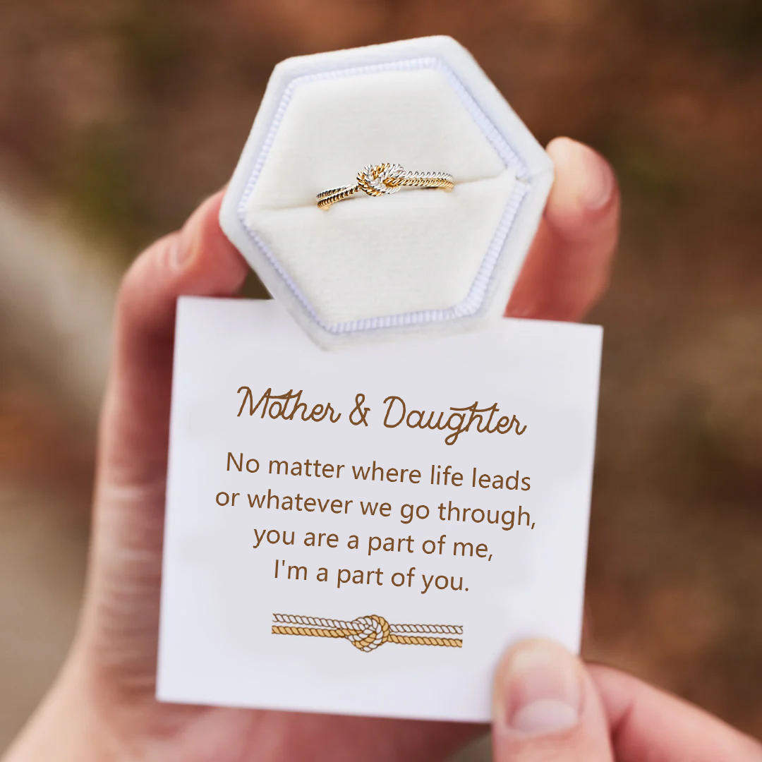 Mother & Daughter Bond Forever Linked Strand Knot Ring