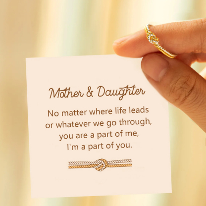Mother & Daughter Bond Forever Linked Strand Knot Ring