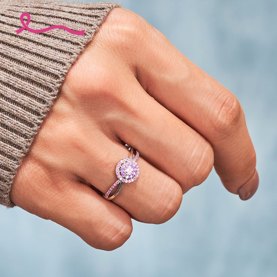 Halloween Special Edition For Breast Cancer Hope Purple Circle Ring