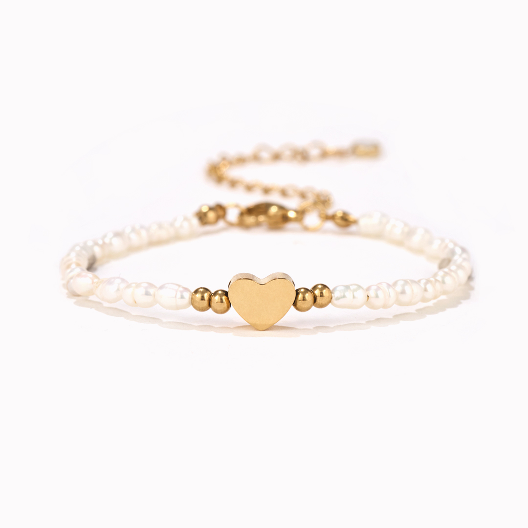 Self Love Pearl Heart Bracelet
