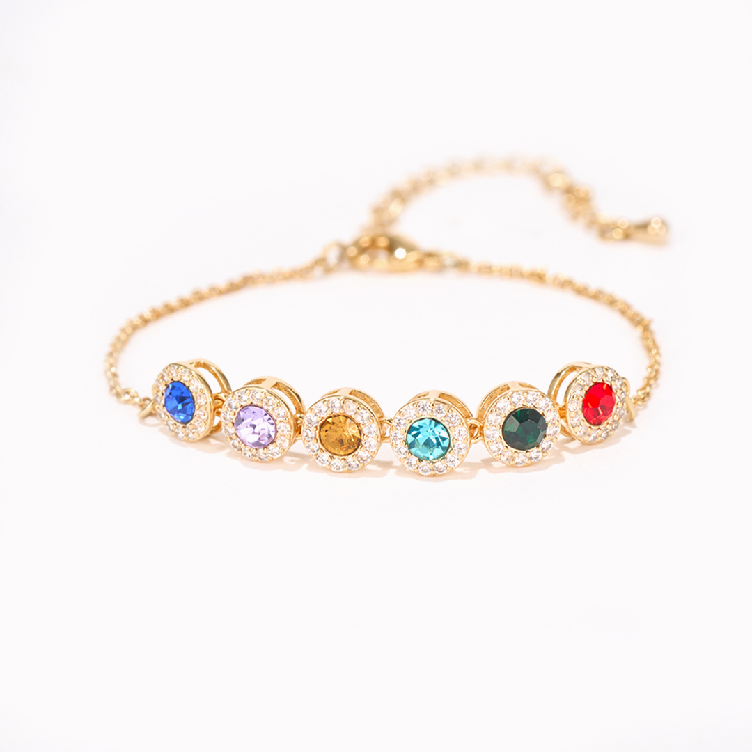 Specialized With 1-14 Kids Birthstones Gift For Her Bracelet