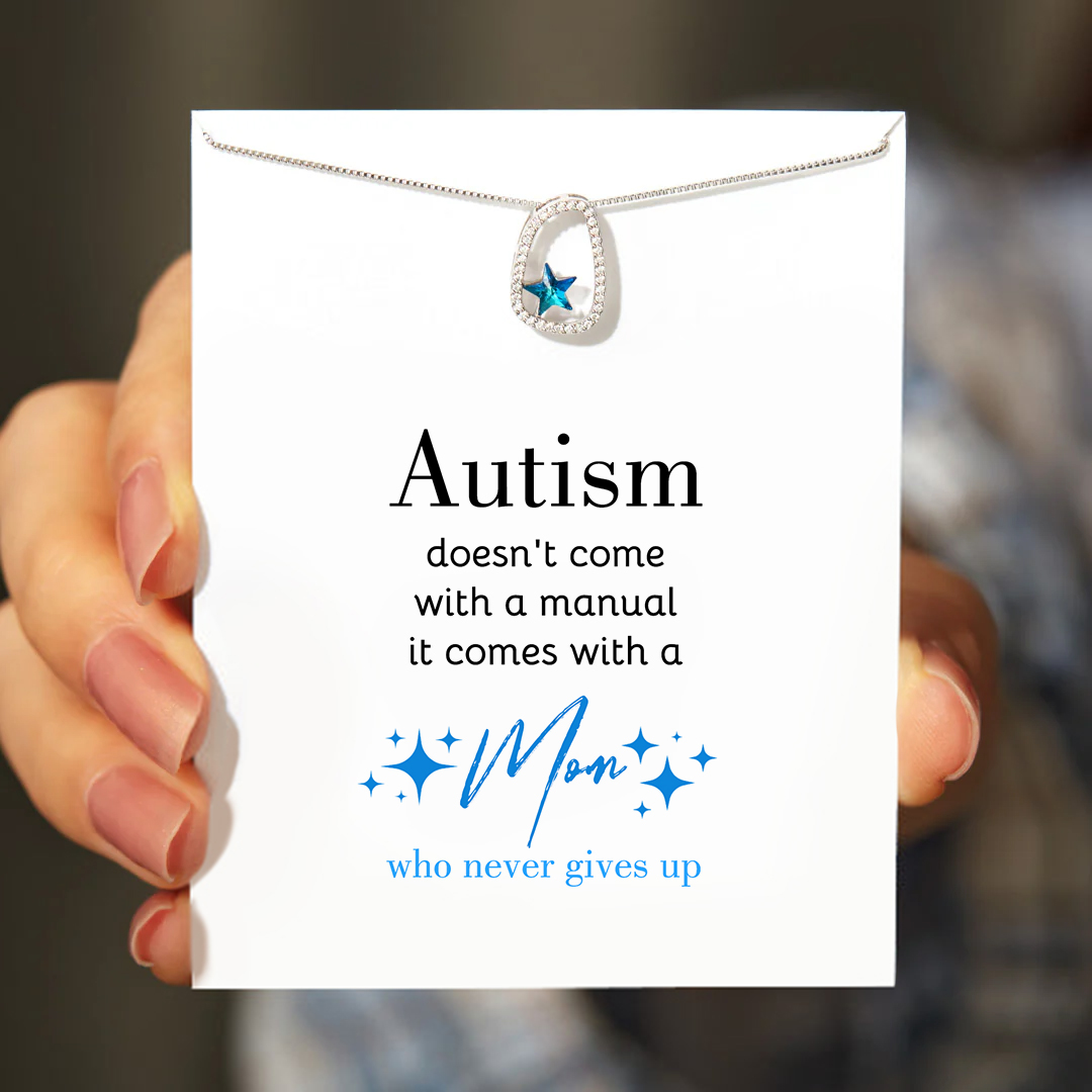 Autism Mom Never Gives Up Necklace