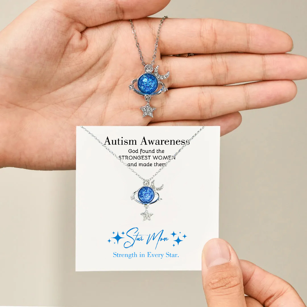 Autism Awareness Shinning Star Necklace