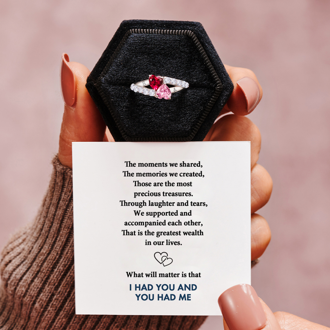 I Hand You And You Had Me Double Hearts Ring