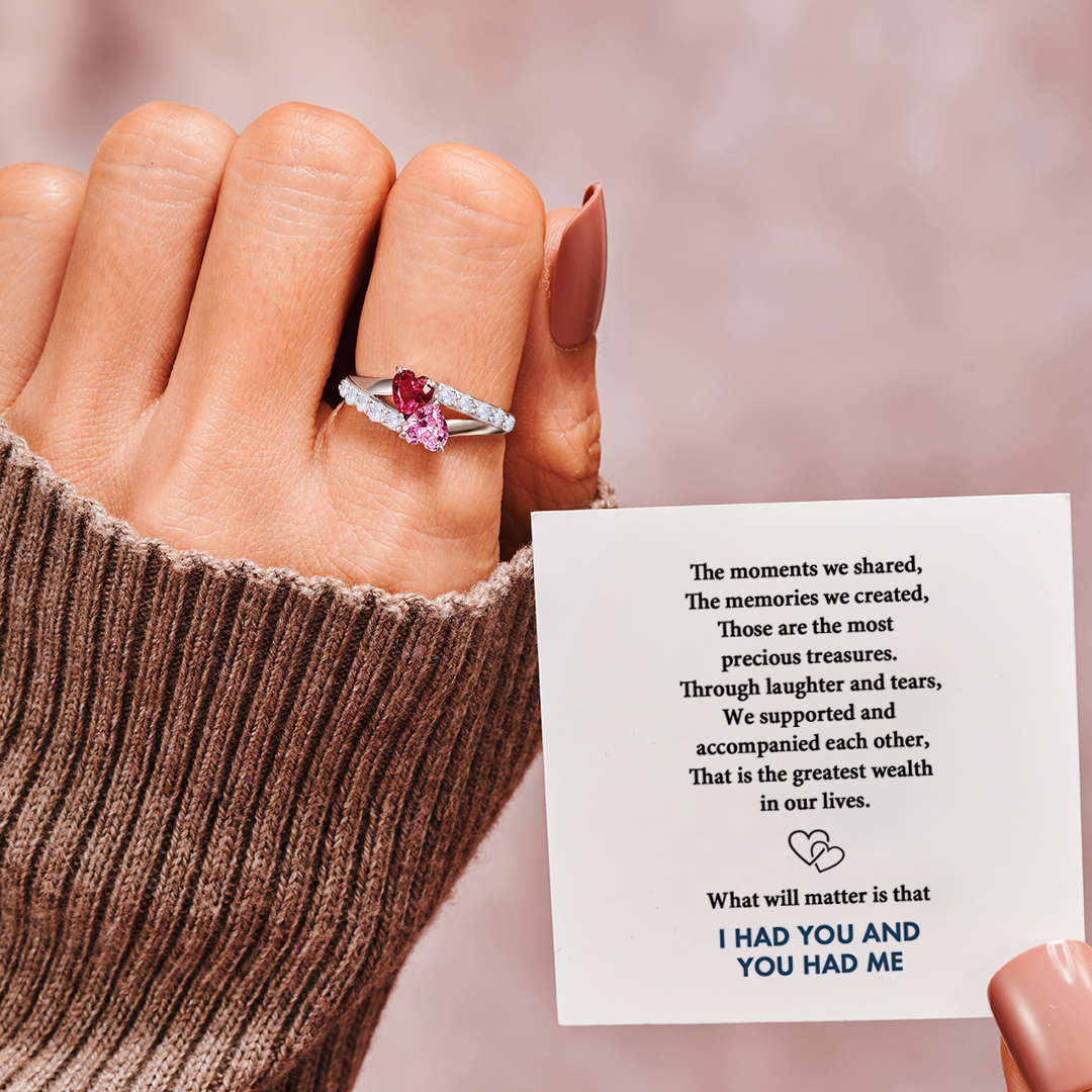 I Hand You And You Had Me Double Hearts Ring
