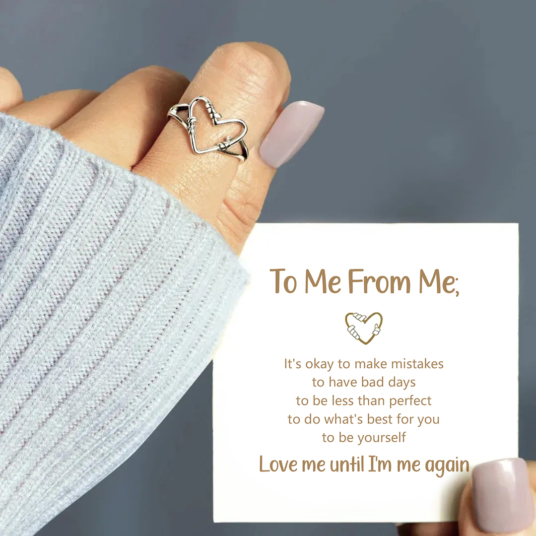 To Me From Me Self Love Big Heart Ring