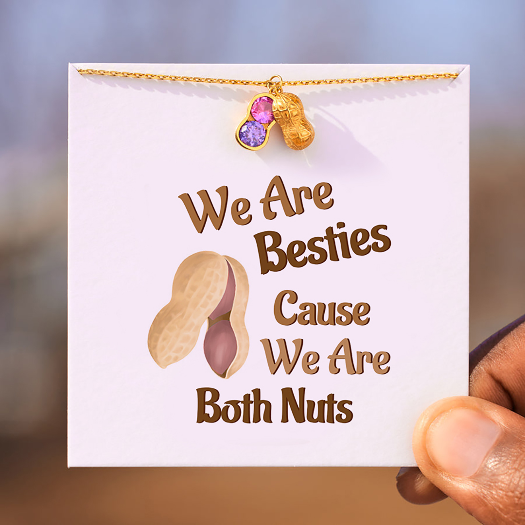 We Are Besties 2-4 Birthstone Peanut Bracelet
