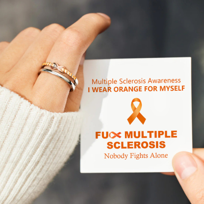 Multiple Sclerosis Gift Double Layered Infinity Ring