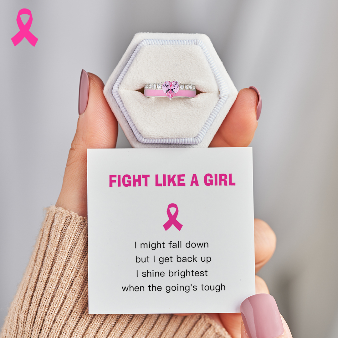 Fight Like A Girl Heart Ring