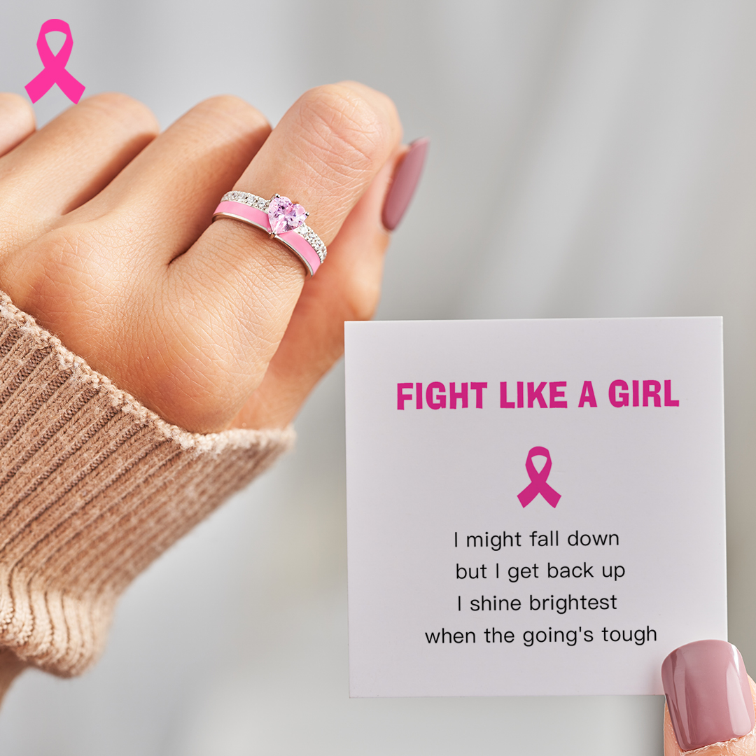 Fight Like A Girl Heart Ring
