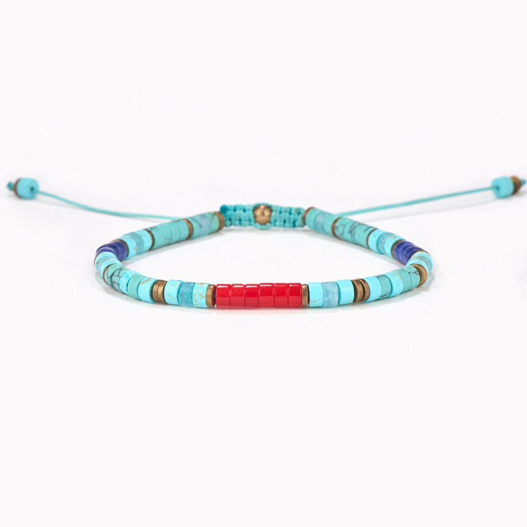 World Diabetes Turquoise Minimalist Bracelet