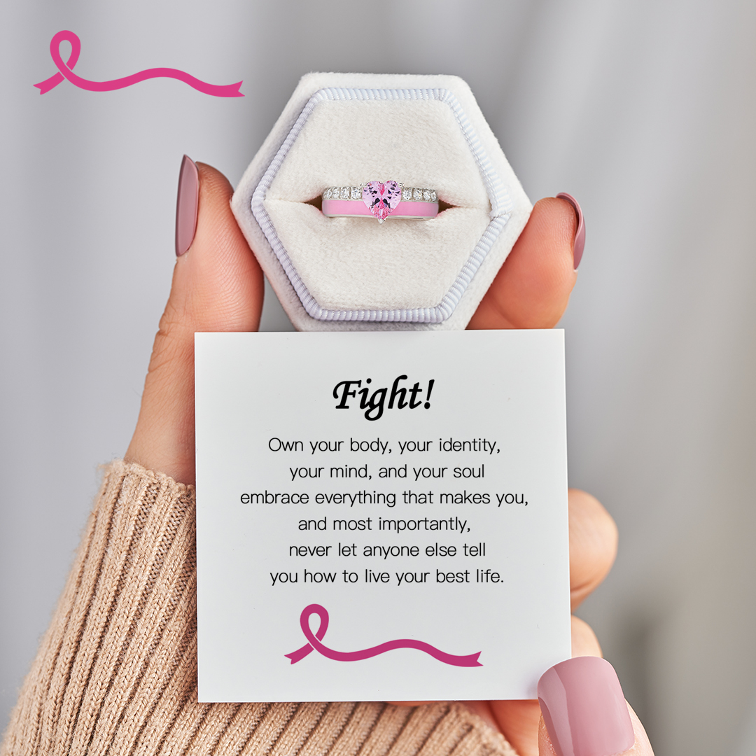 Live Your Best Life Heart Ring