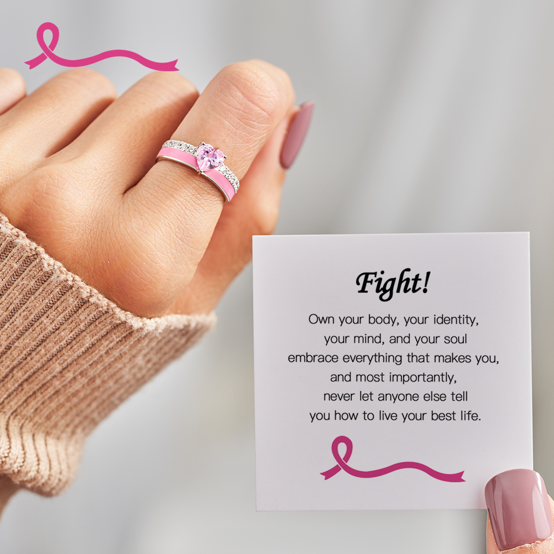 Live Your Best Life Heart Ring