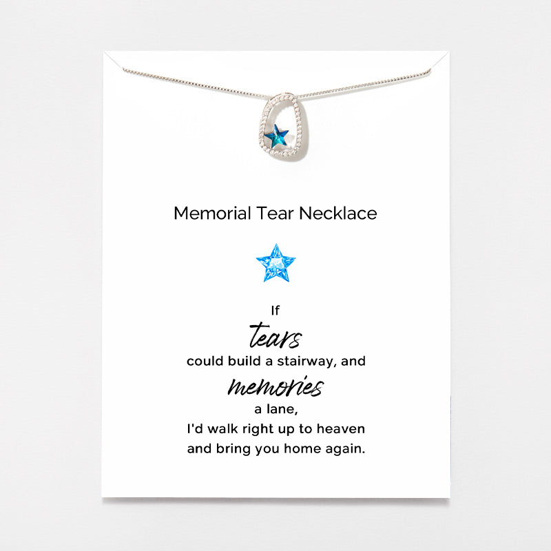 Blue Star Memorial Necklace
