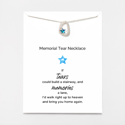 Blue Star Memorial Necklace