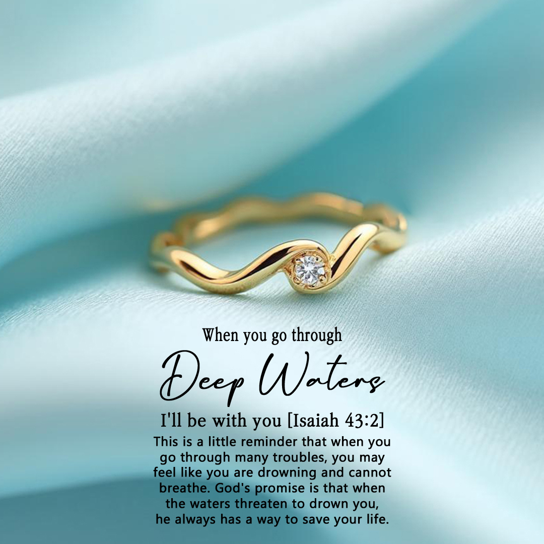 Faith in Deep Waters Dainty Twisted Band Ring