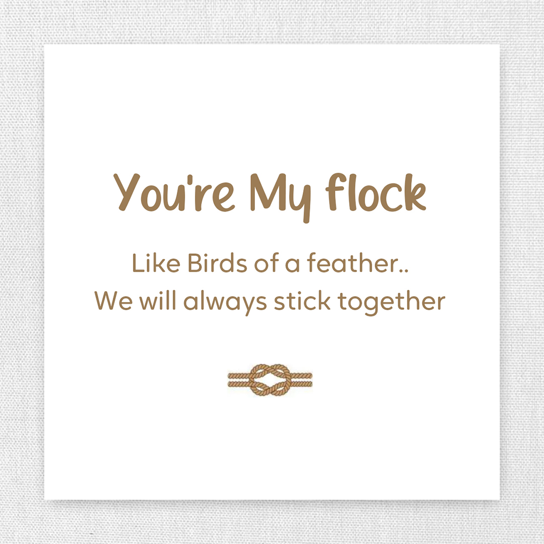 You’re My Flock We Stick Together Birthflowers Knot Bracelet