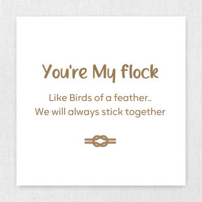 You’re My Flock We Stick Together Birthflowers Knot Bracelet
