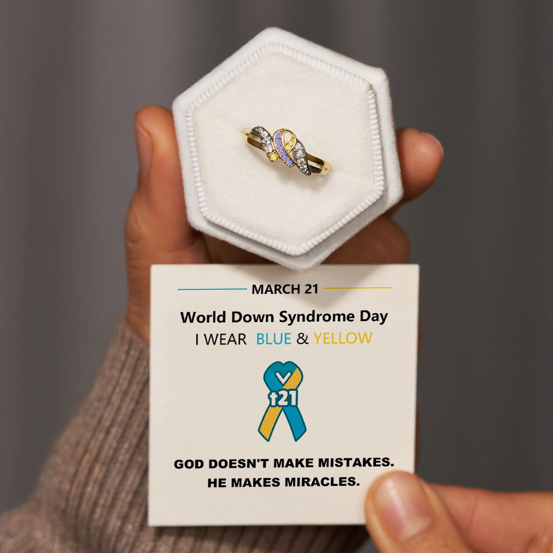 World Down Syndrome Day My Miracle Ribbon Ring