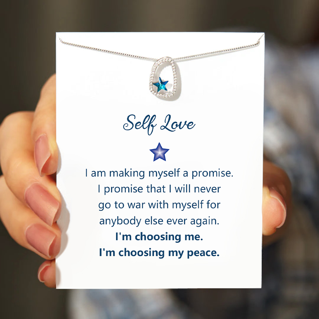 Choosing My Peace Blue Star Necklace