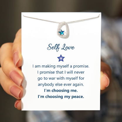 Choosing My Peace Blue Star Necklace