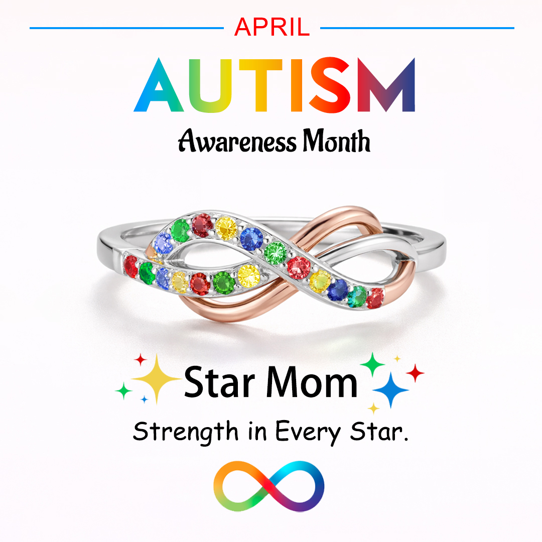 Autism Awareness Endless Love Infinity Ring