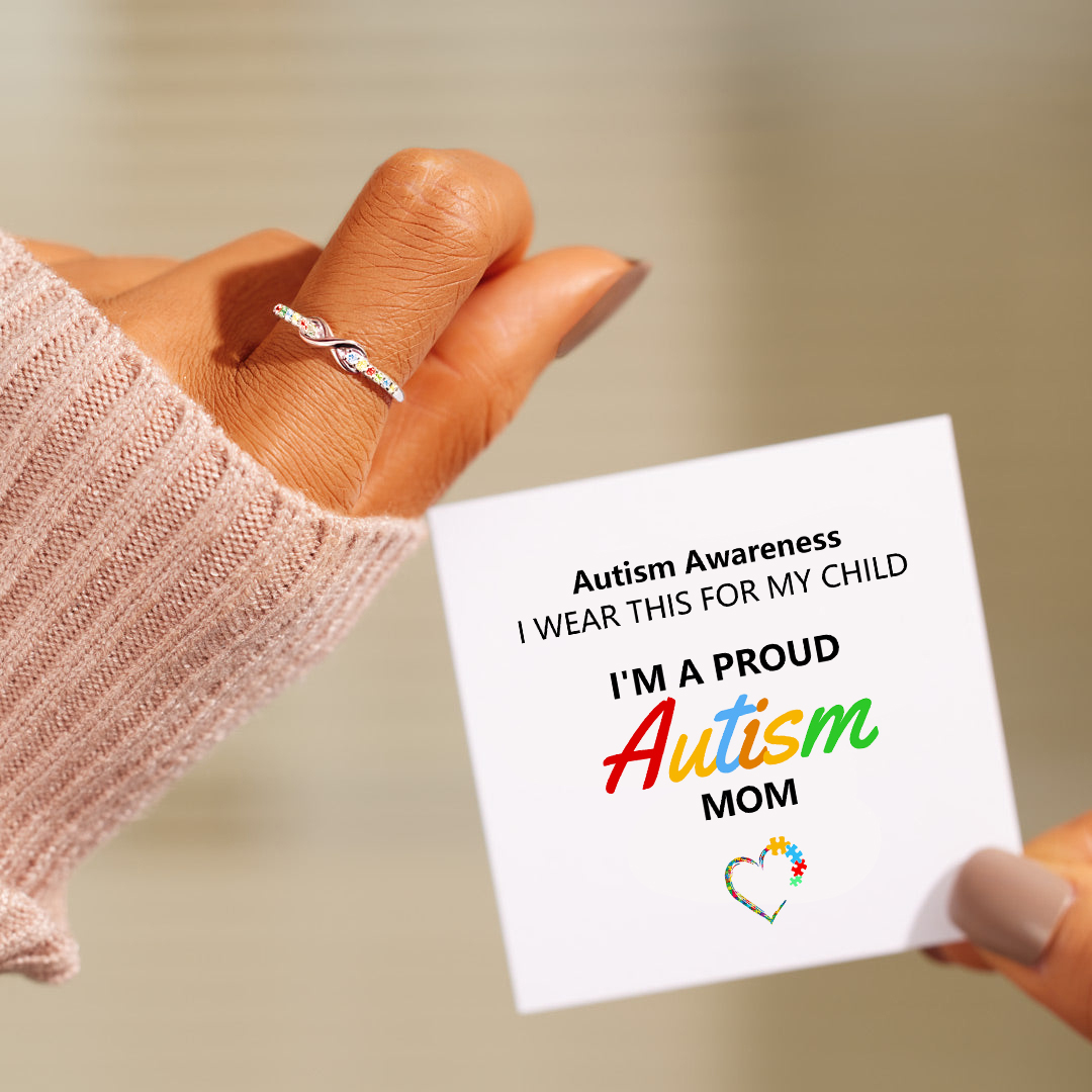 Proud Autism Mom Infinity Ring