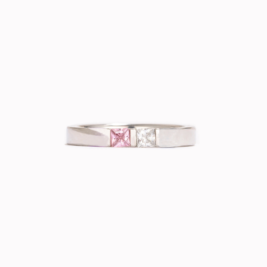 I Had You And You Had Me Single Band Birthstones Ring