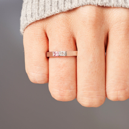 I Had You And You Had Me Single Band Birthstones Ring