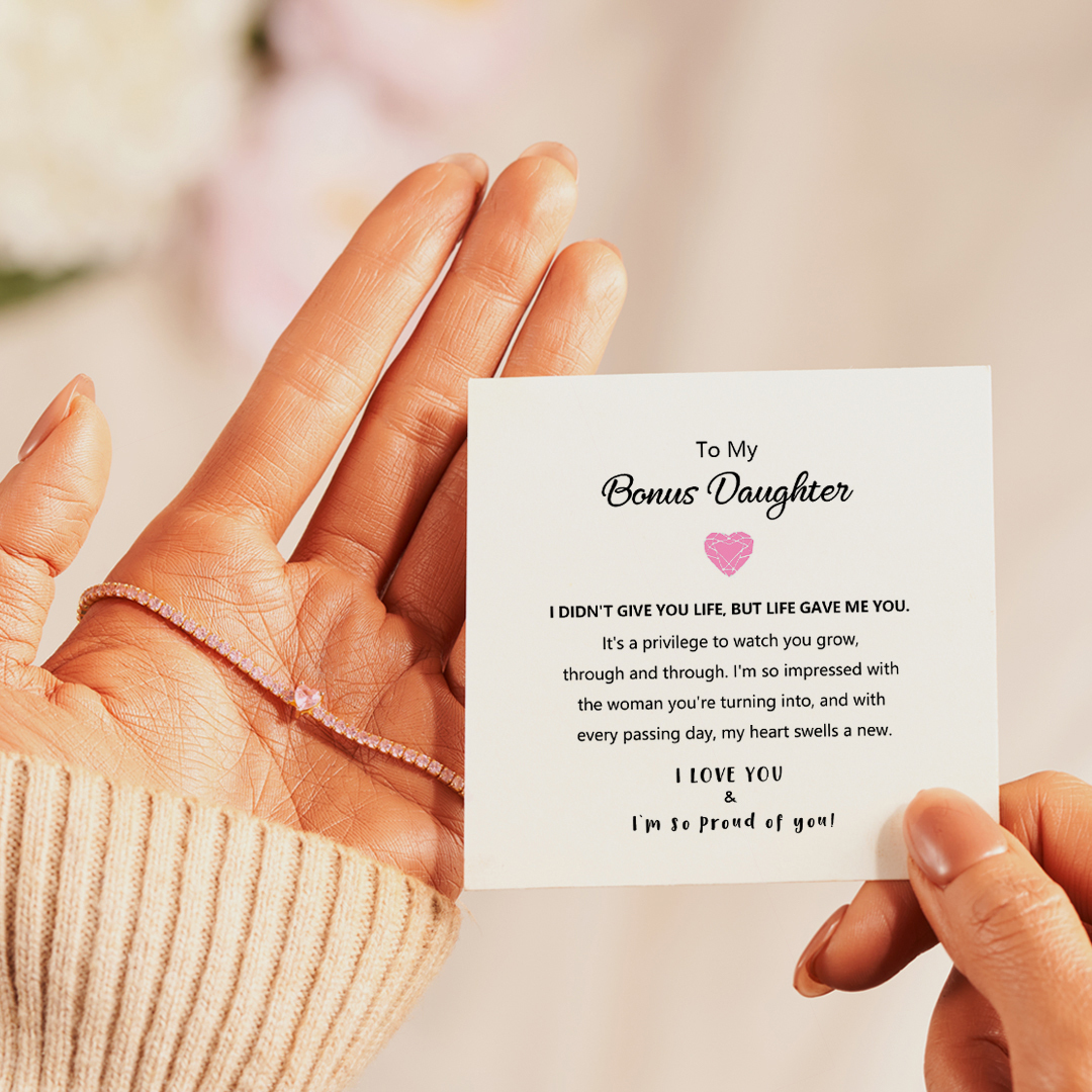 To My Bonus Daughter-I'm So Proud Of You Bracelet