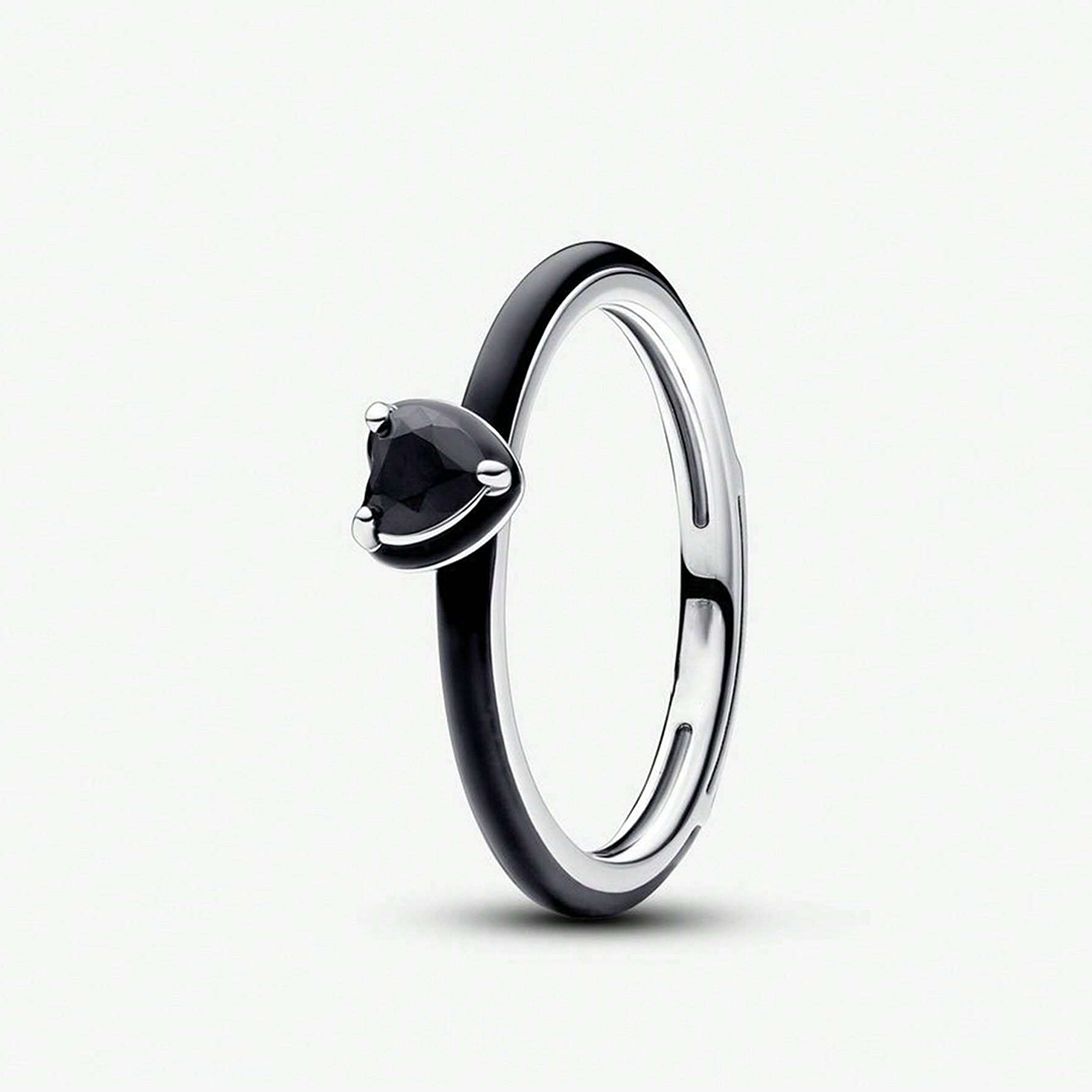 Self Love Black Heart-Shaped Ring