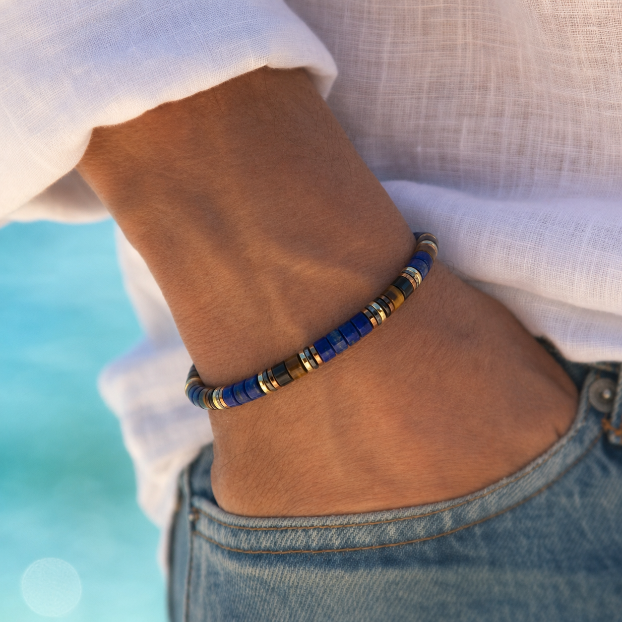 Prostate Cancer Awareness Tiger Eye Bracelet