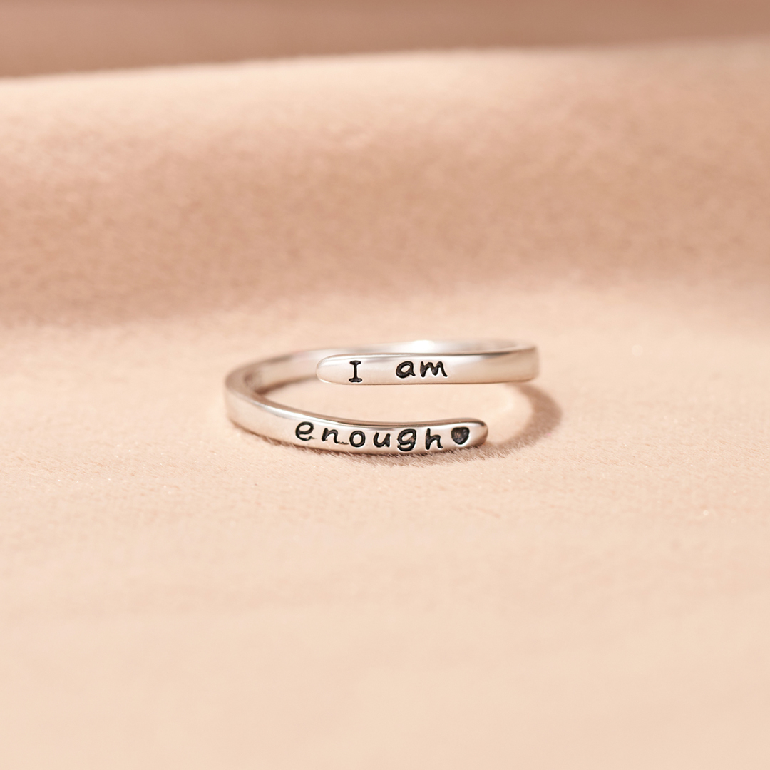 I Am Enough Engraved Ring