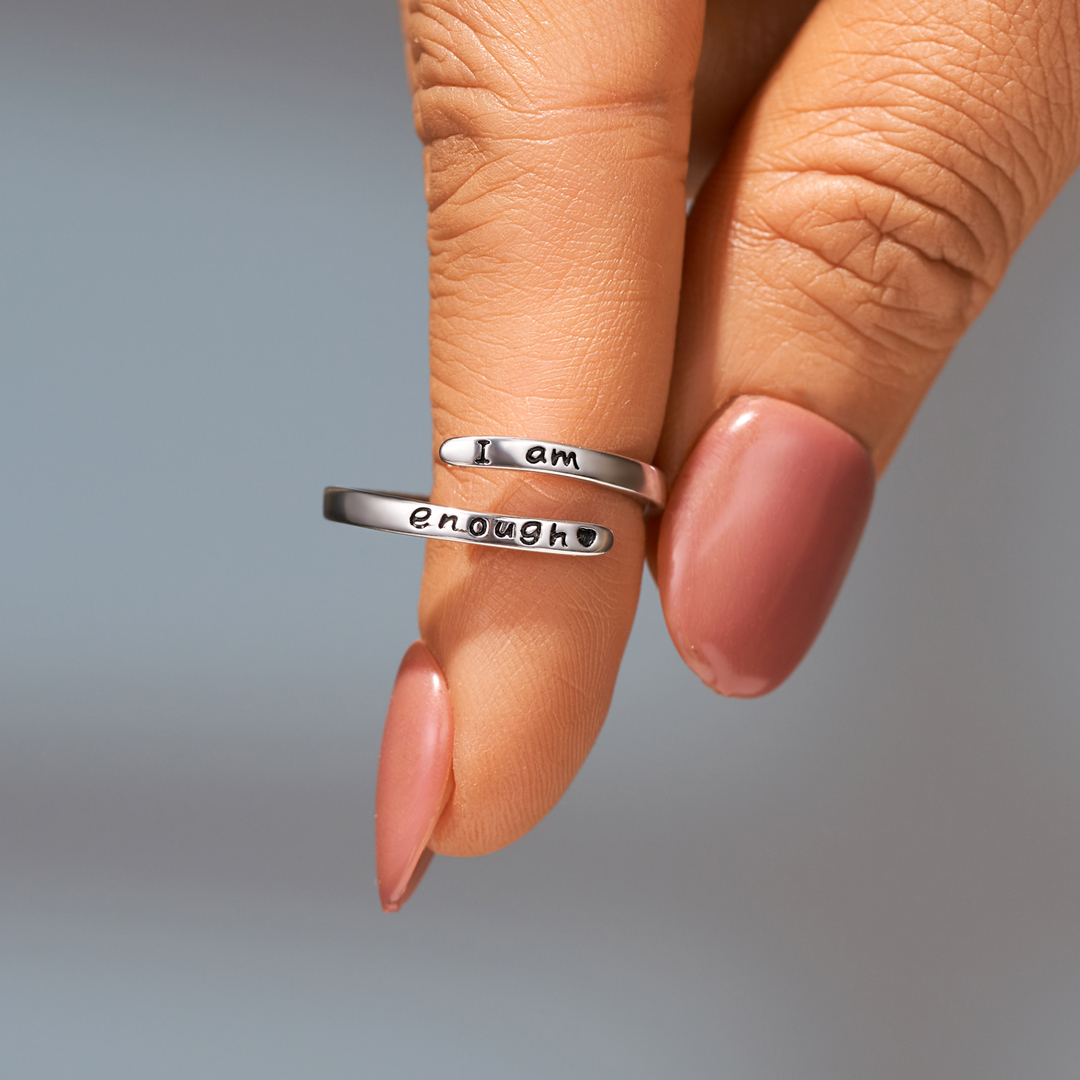 I Am Enough Engraved Ring