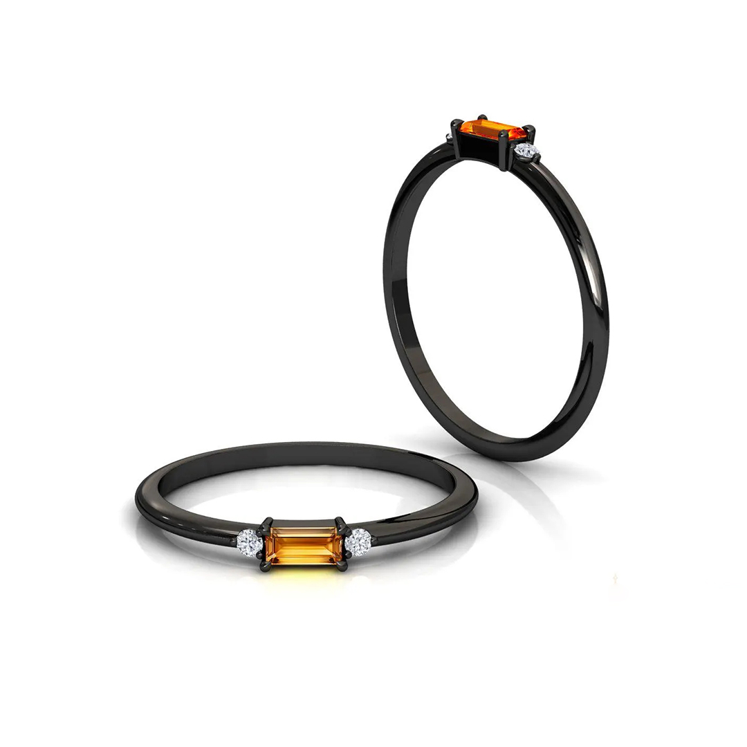 Stronger Than Multiple Sclerosis Baguette Black Ring