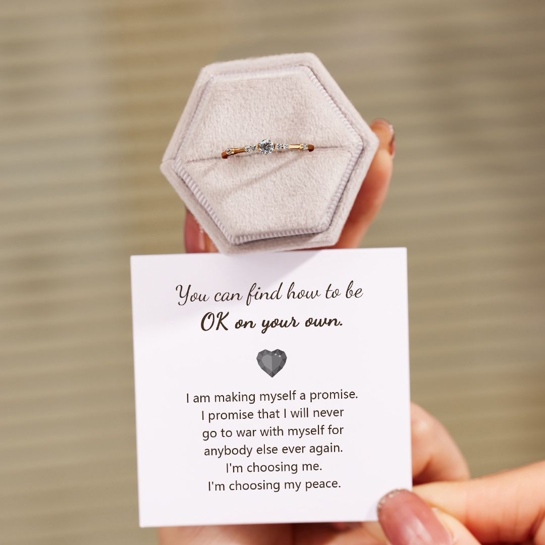 Ok On Your Own Choosing Peace Diamond Ring