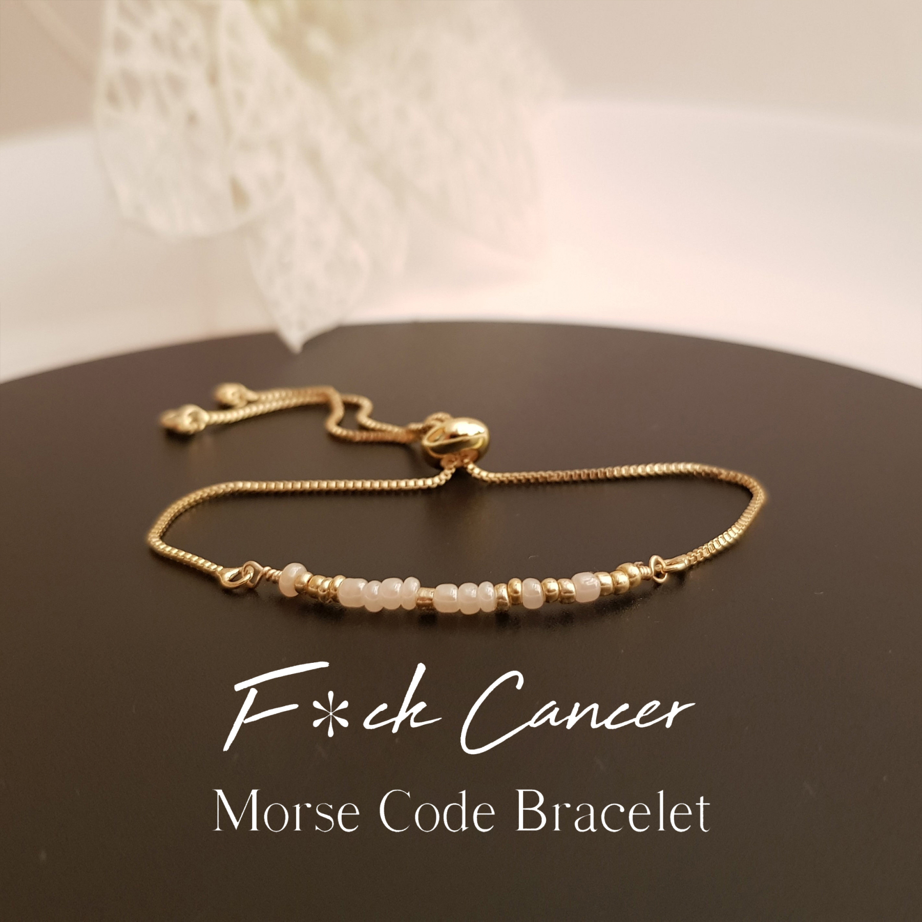 F❤️ck Cancer Morse Code Bracelet