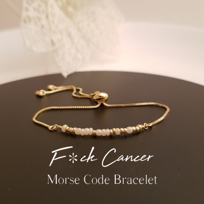 F❤️ck Cancer Morse Code Bracelet