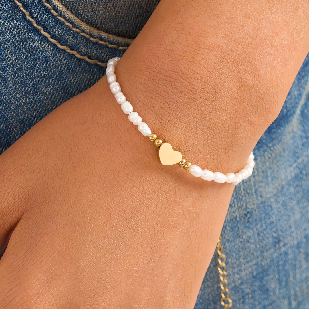 Self Love Pearl Heart Bracelet