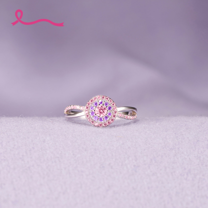 Halloween Special Edition For Breast Cancer Hope Purple Circle Ring
