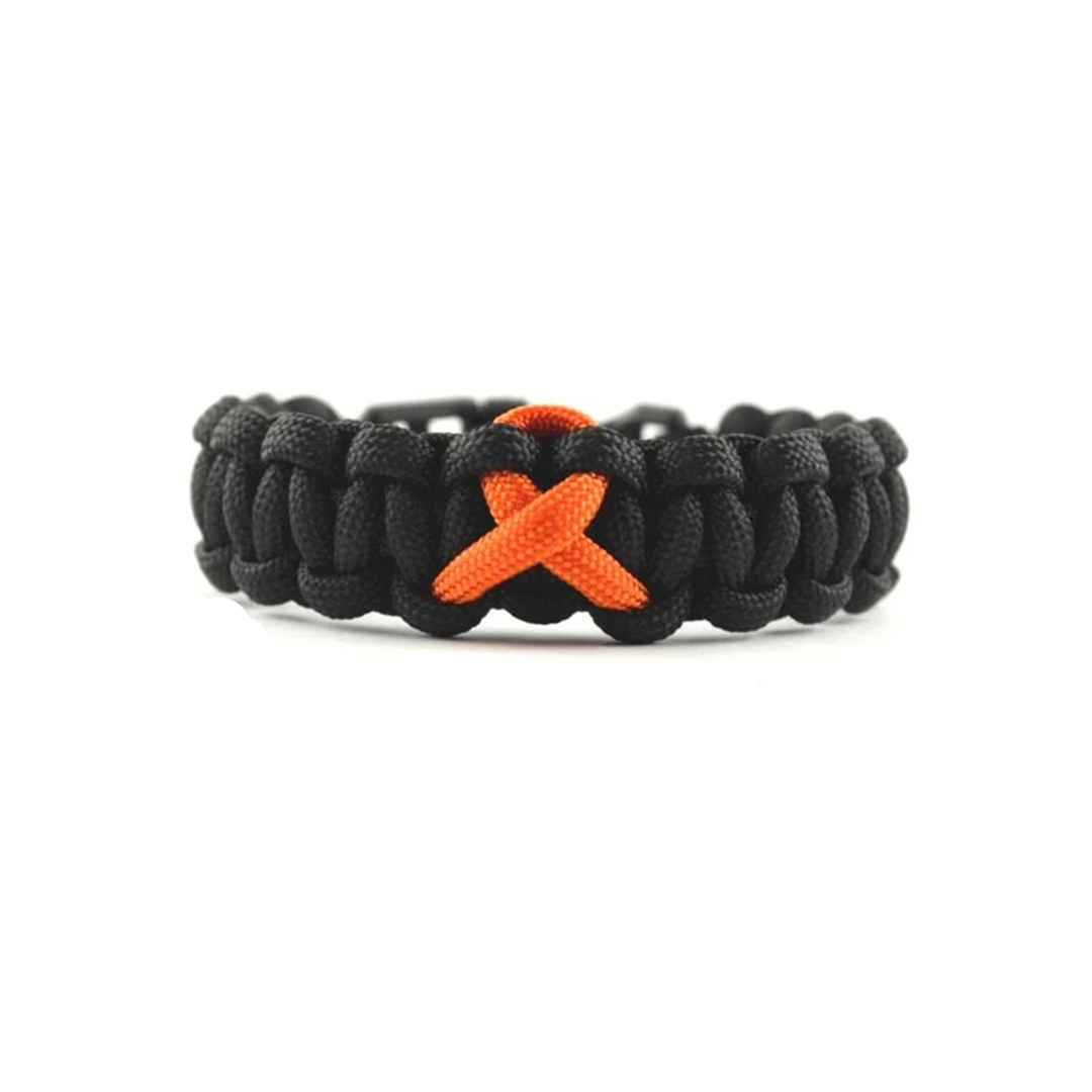 Multiple Sclerosis Warrior Orange Ribbon Bracelet