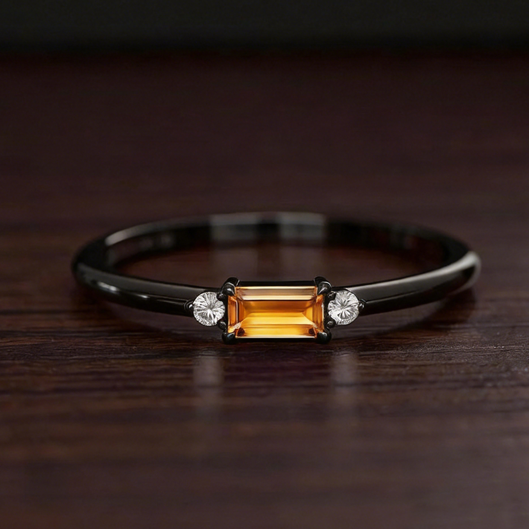 Stronger Than Multiple Sclerosis Baguette Black Ring