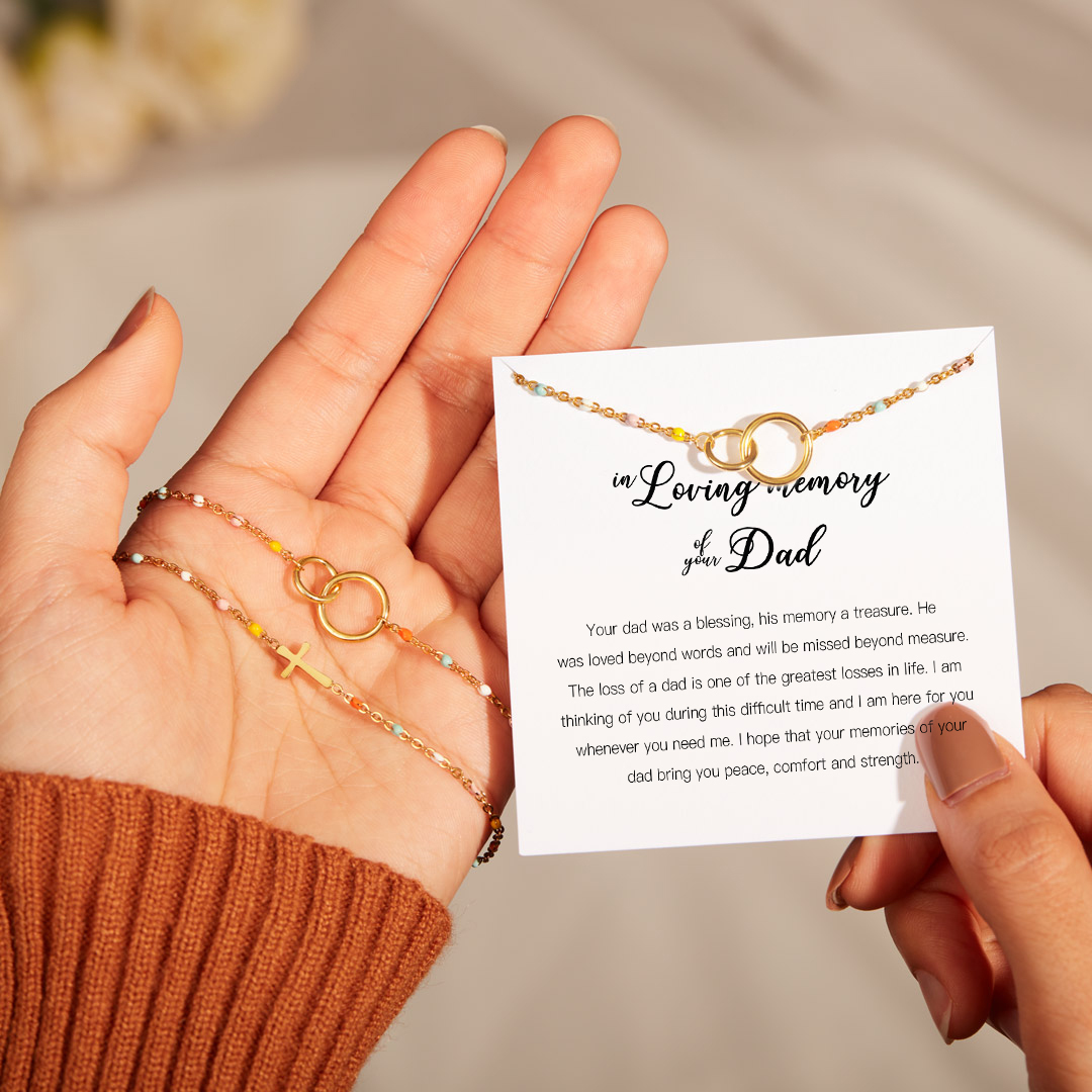 In Loving Memory Of Your Dad Linked Bracelet