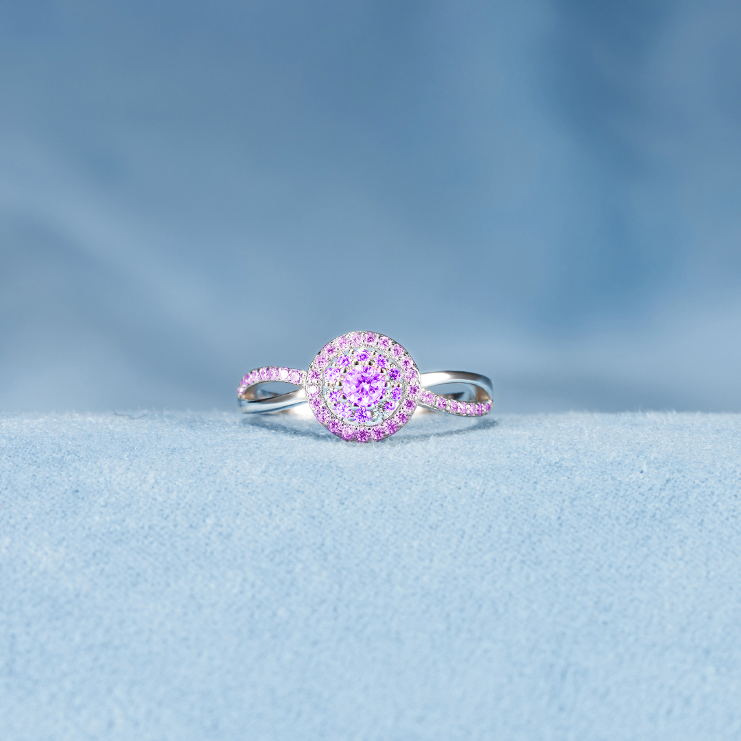Raise Awareness Of Fight Domestic Violence Purple Circle Ring