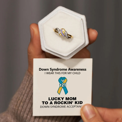 Down Syndrome Awareness Lucky Mom Ring