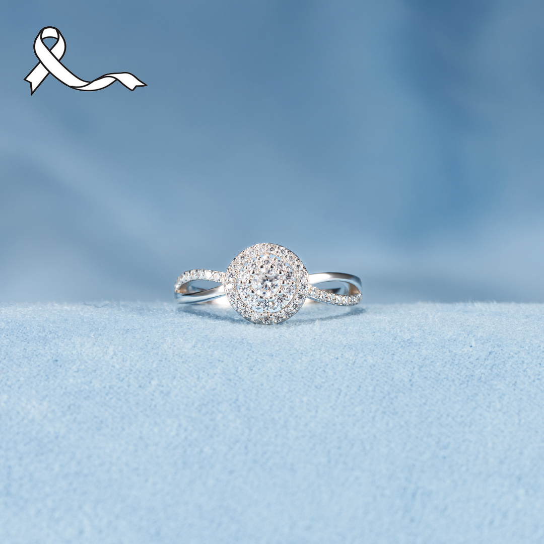 I Am Enough Eternal Hope Circle Lung Cancer Ring